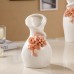 3D White Ceramics Flower Vase Modern Home Decor Crafts Creative Wedding Gift   263605142180